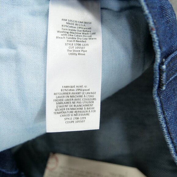 Current Elliott Jeans Womens 27 Blue Stove Pipe Straight Leg High Rise Zip New - Picture 8 of 16